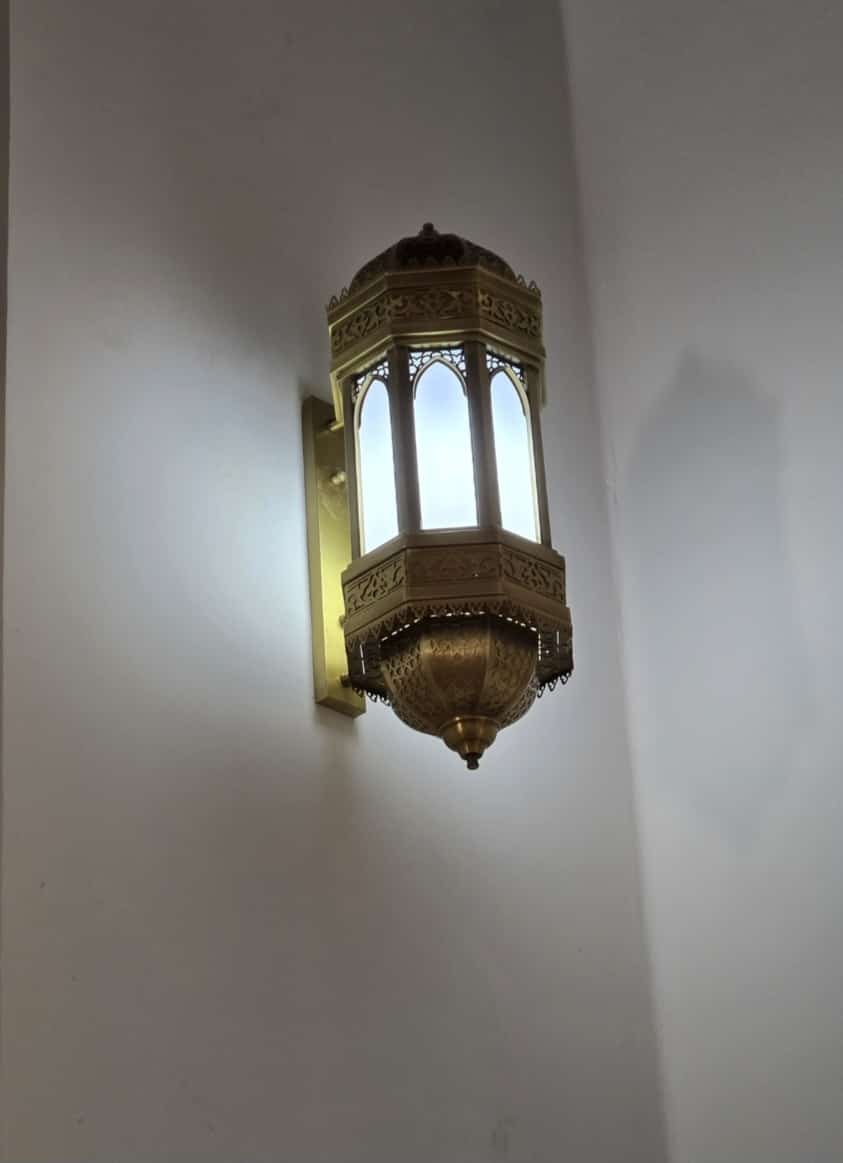 Kâbe Tipi Pirinç Fener Avize — detay görünüm 5