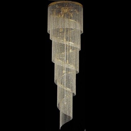 Helezon formlu spiral kristal avize